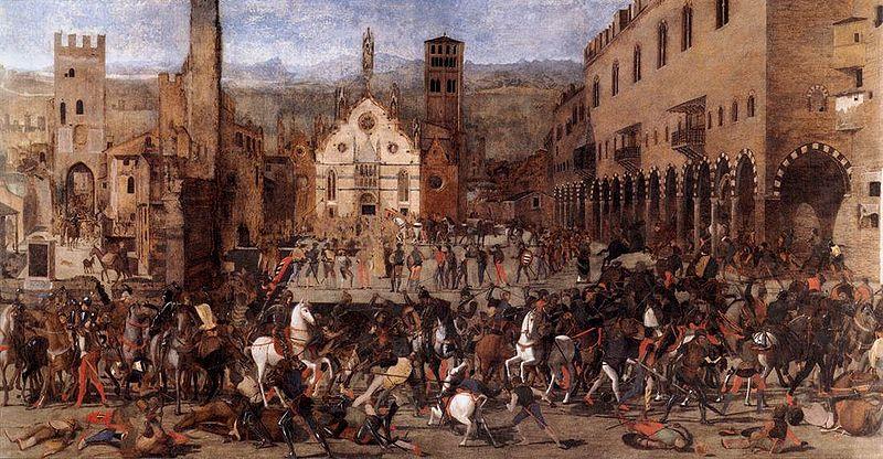 Francesco Morone Battle between the Gonzaga and the Bonacolsi Sweden oil painting art